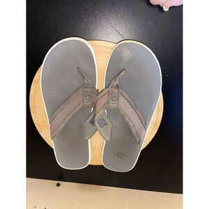 ugg mens flip flops size 11 gray‎